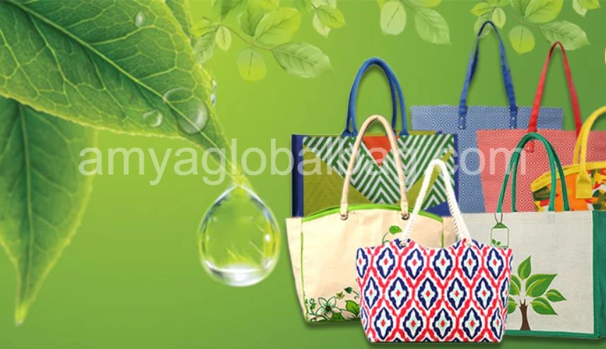 Amya Global Bag - India based manufacturer and exporter of various kinds of eco-friendly bags, made of jute, cotton, organic cotton & juco
