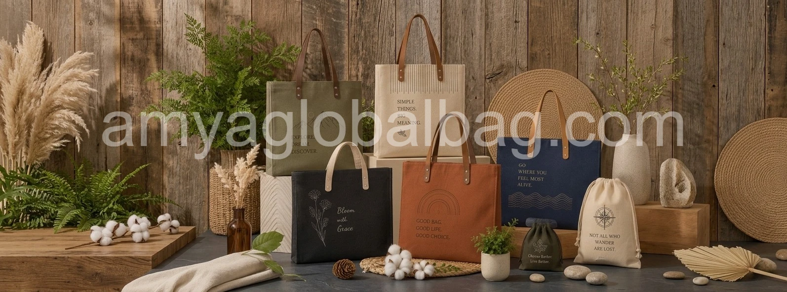 Amya Global Bag - India based manufacturer and exporter of various kinds of eco-friendly bags, made of jute, cotton, organic cotton & juco